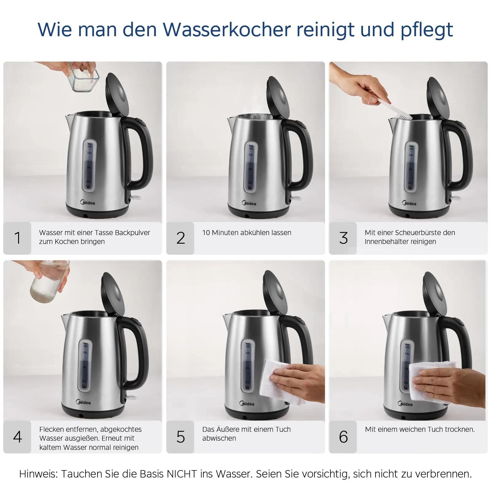 Midea veekeetja 1,7 l roostevabast terasest – pilt 8