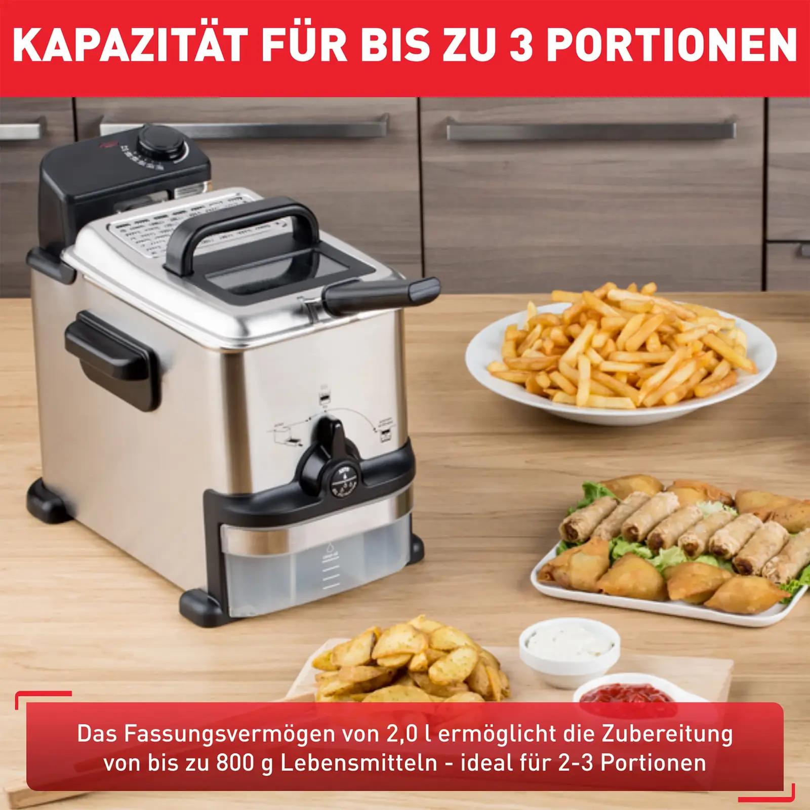 Tefal fritüür FR7016, 2 l, roostevaba teras – pakend ja tarvikud