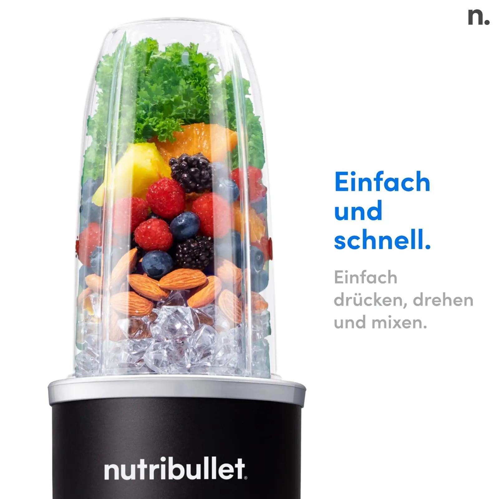 NutriBullet Pro 1200 mini-standmikser, 1200 W – pakend ja tarvikud