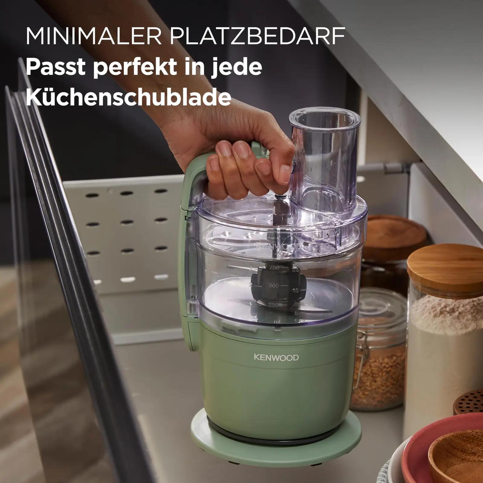 Kenwood köögikombain 900 W, rohelise viimistlusega – pakend ja tarvikud