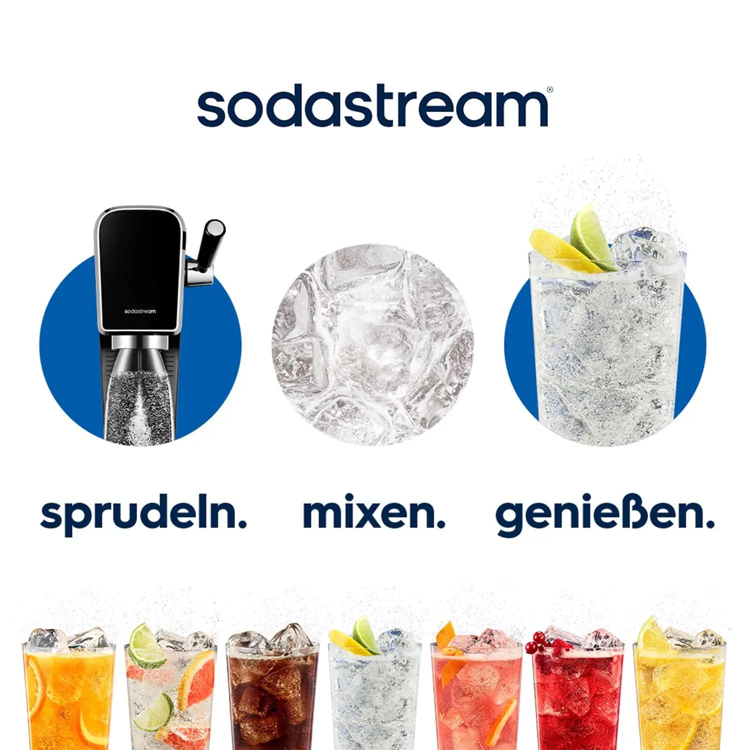 sodastream ART vahuveemasin 1 L pudeliga – pakend ja tarvikud