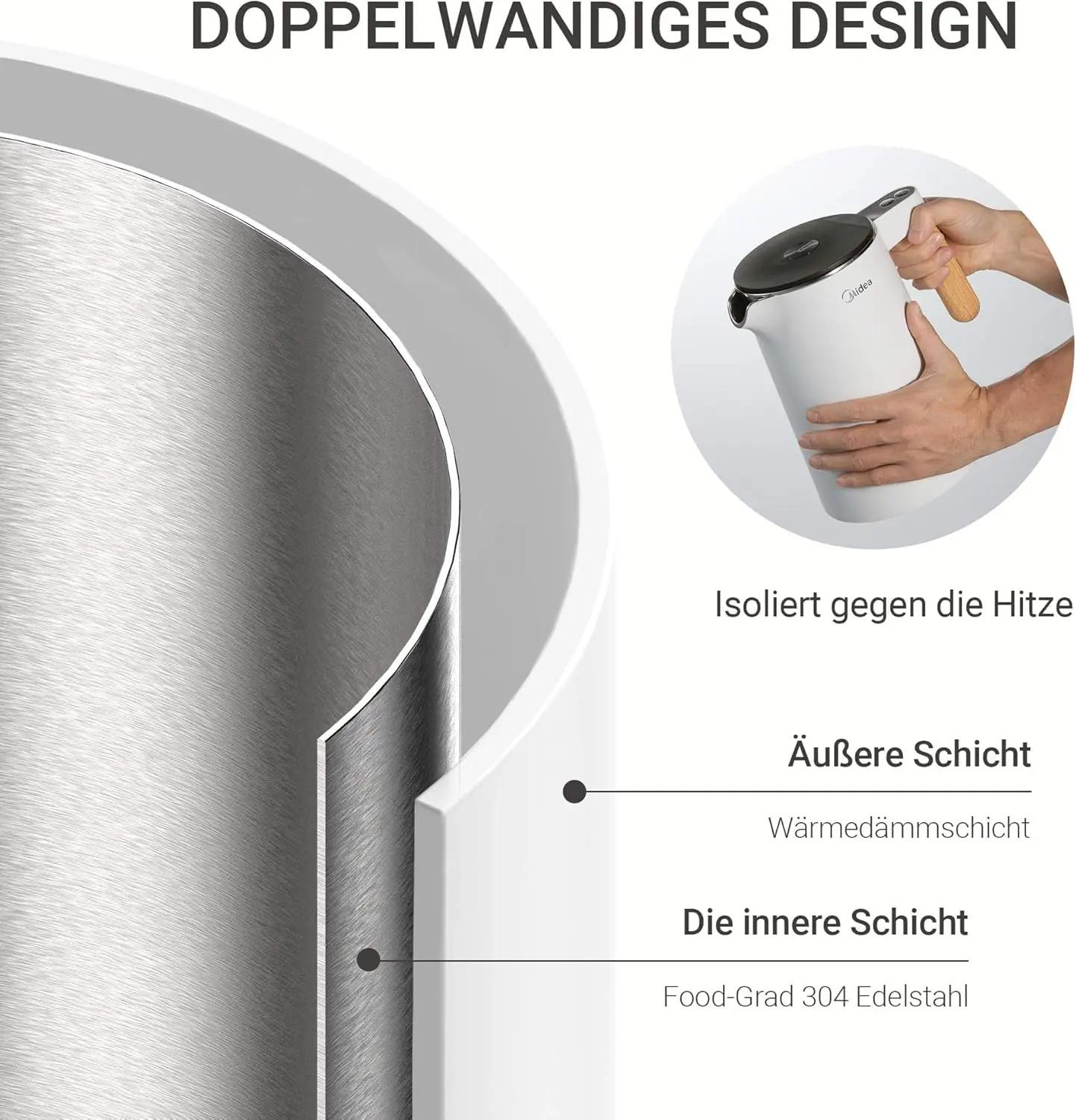Midea veekeetja 1,5 L roostevabast terasest – lisavaade