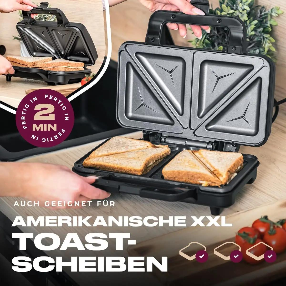 ProfiCook sandwichmaker 900 W, antihaftkattega – detailne vaade