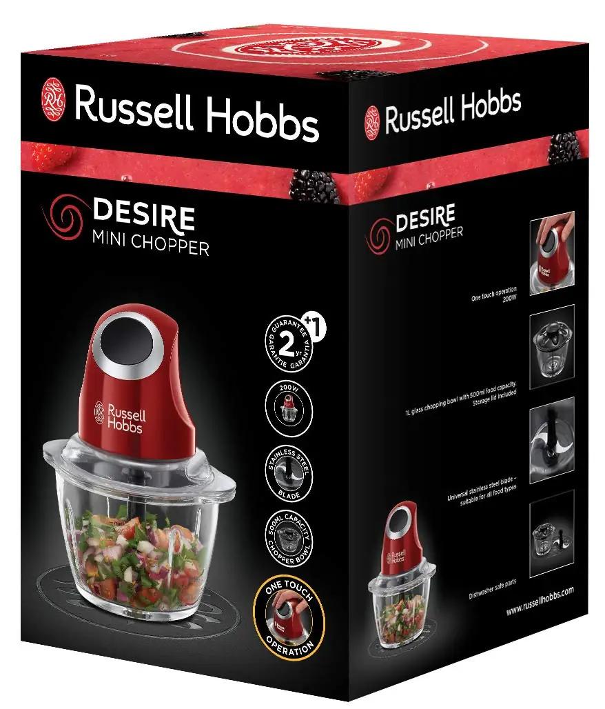 Russell Hobbs elektriline hakkija punase ja musta disainiga