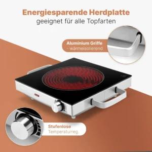 Profi Cook 2000 W elektriline keeduplaat eestvaates