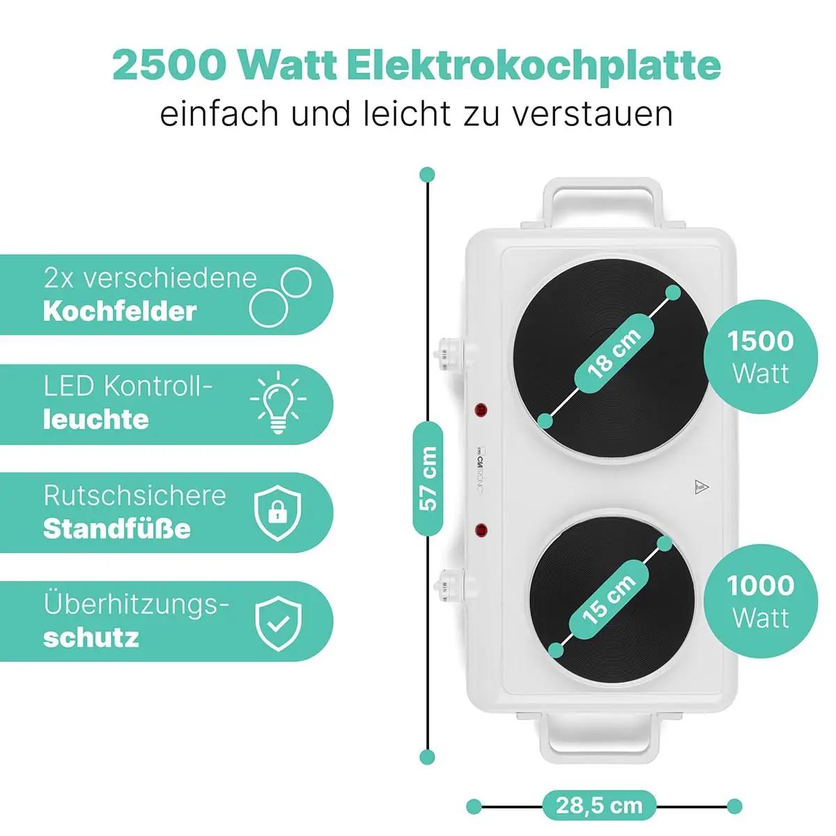 Kahe keedualaga Clatronic keeduplaat