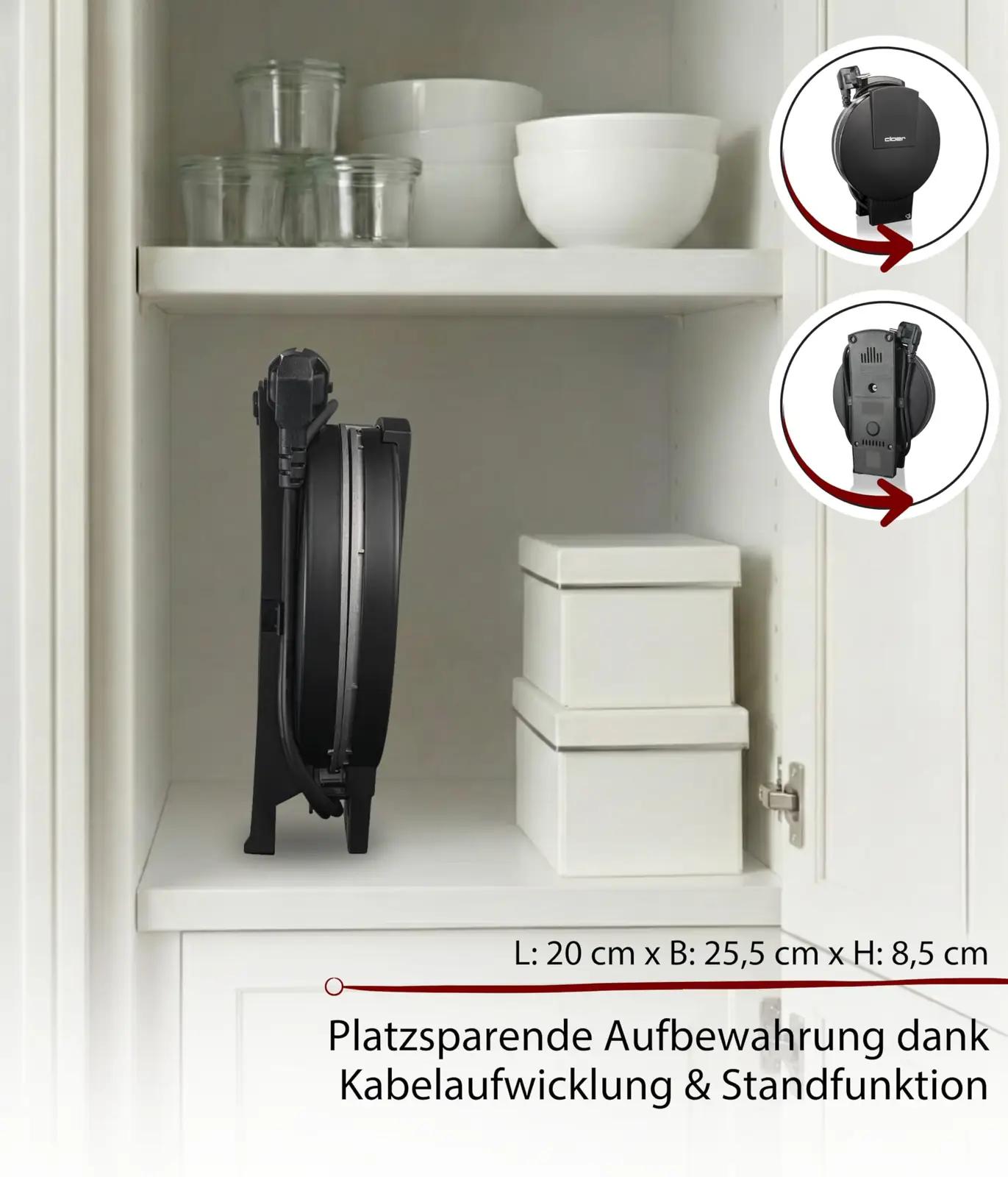 Cloer 180 vahvliraud, 16 cm südamevahvlile – lisavaade