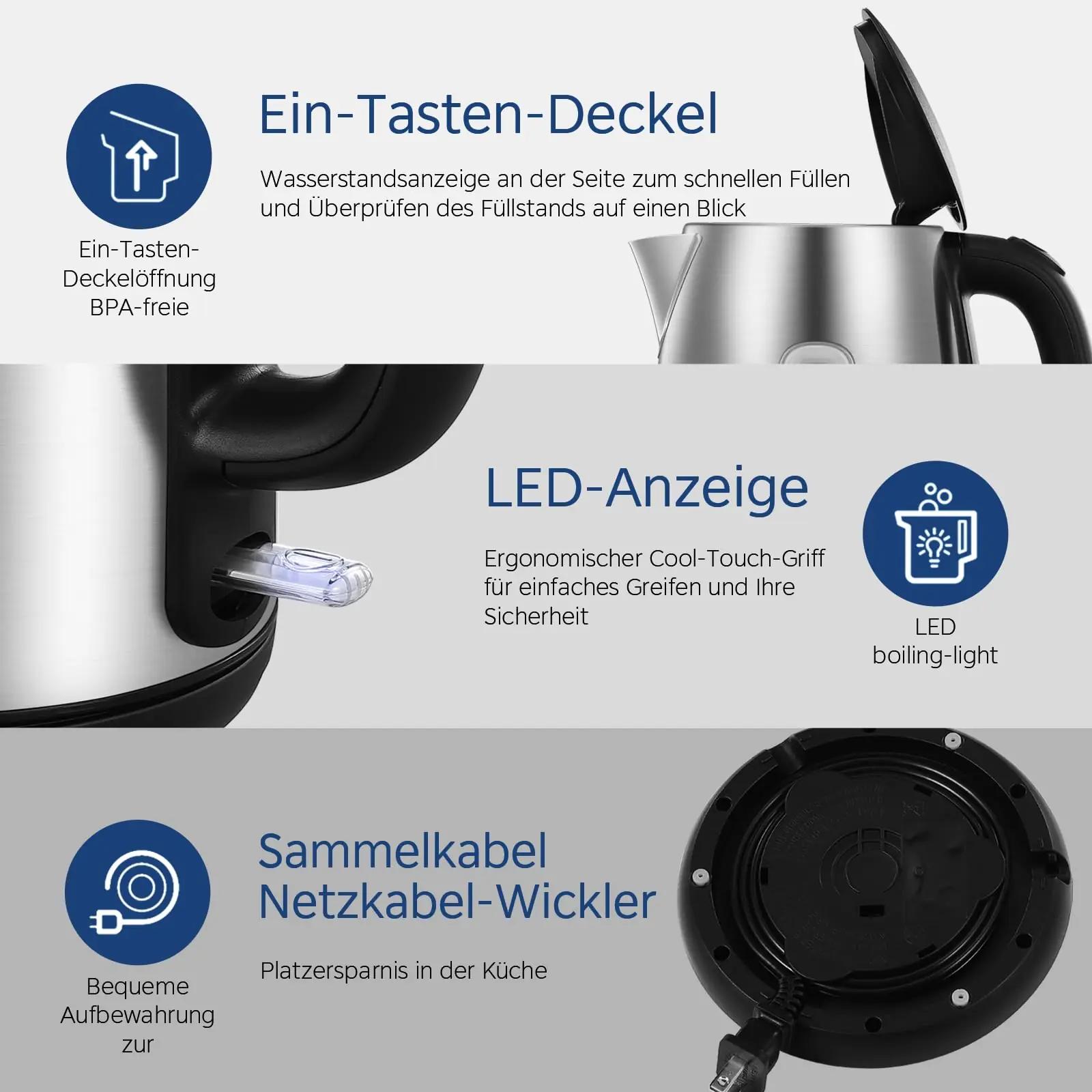 Midea veekeetja 1,7 l roostevabast terasest – pilt 7