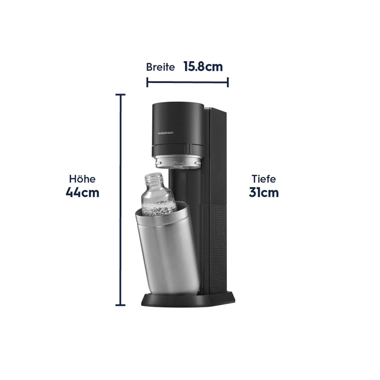 sodastream DUO vahuveemasin klaas- ja plastpudeliga – pakend ja tarvikud