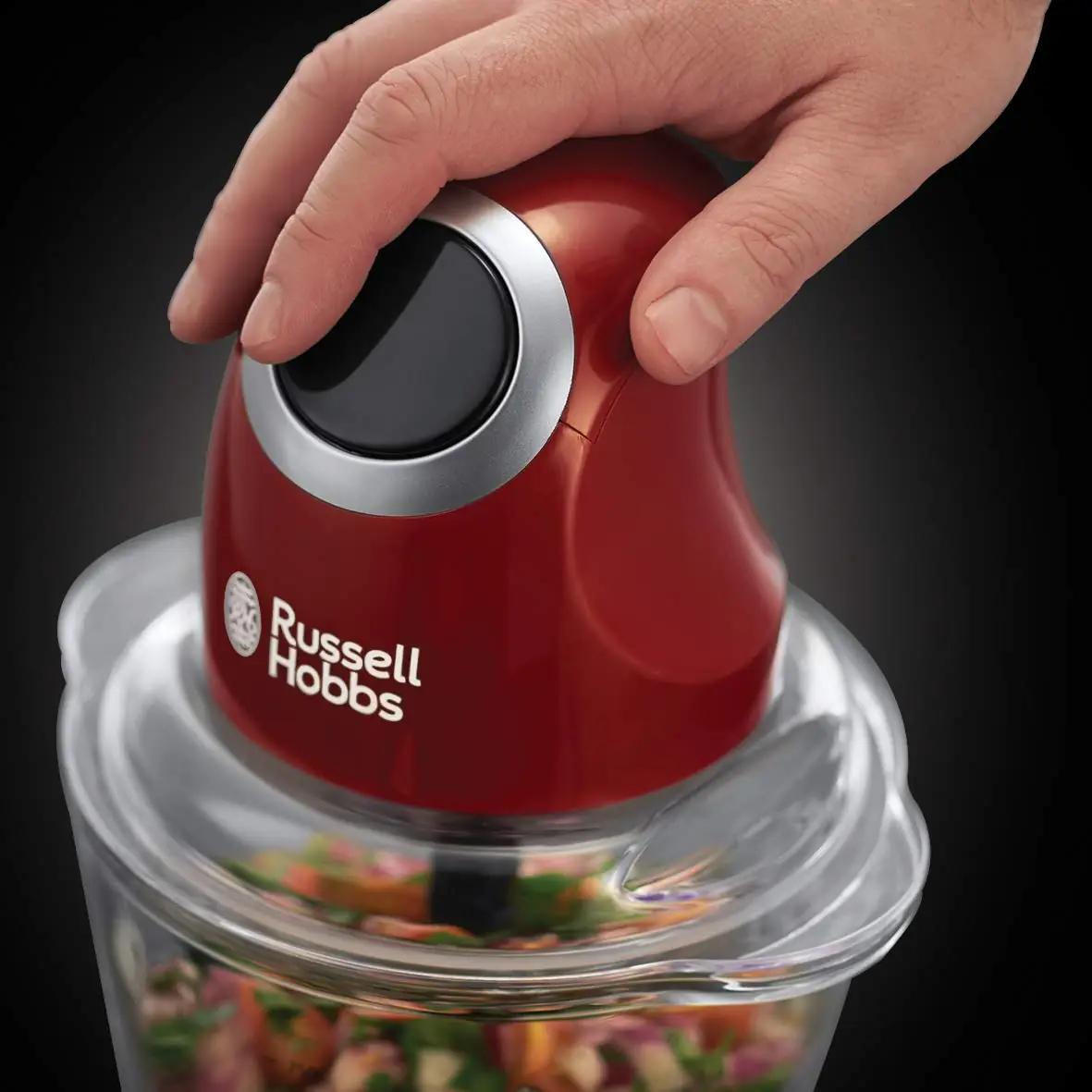 Russell Hobbs mini hakkija, 500 ml klaasanum – pakend ja tarvikud