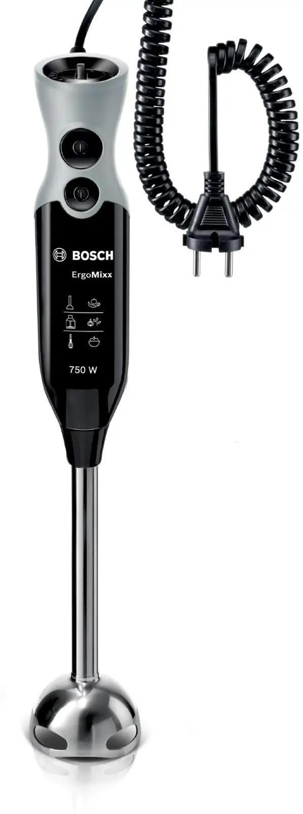 Bosch ErgoMixx käsiimmikser roostevabast terasest – pakend ja tarvikud