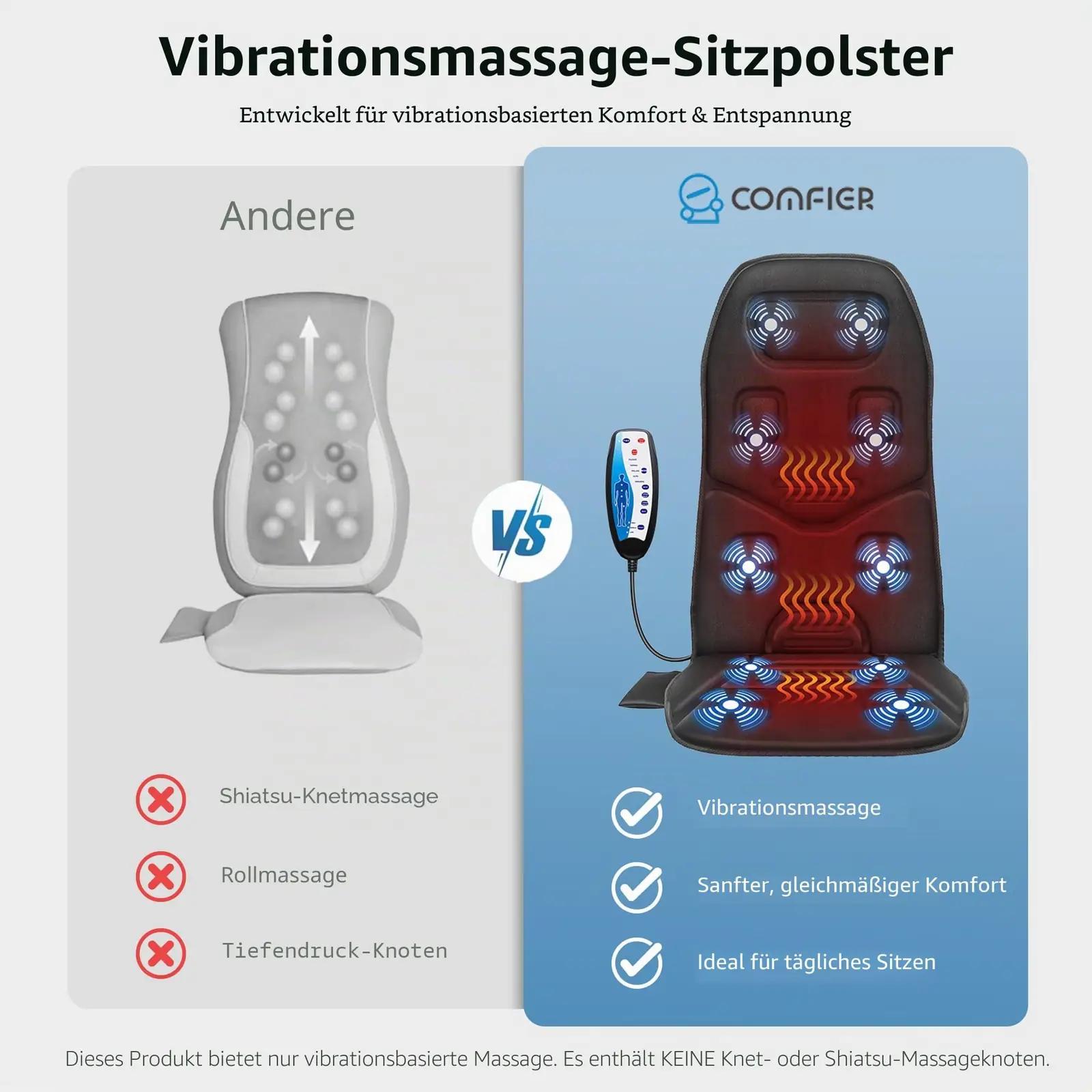 COMFIER massaažisitzikate grafiitsoojenduse ja 10 mootoriga – pilt 6
