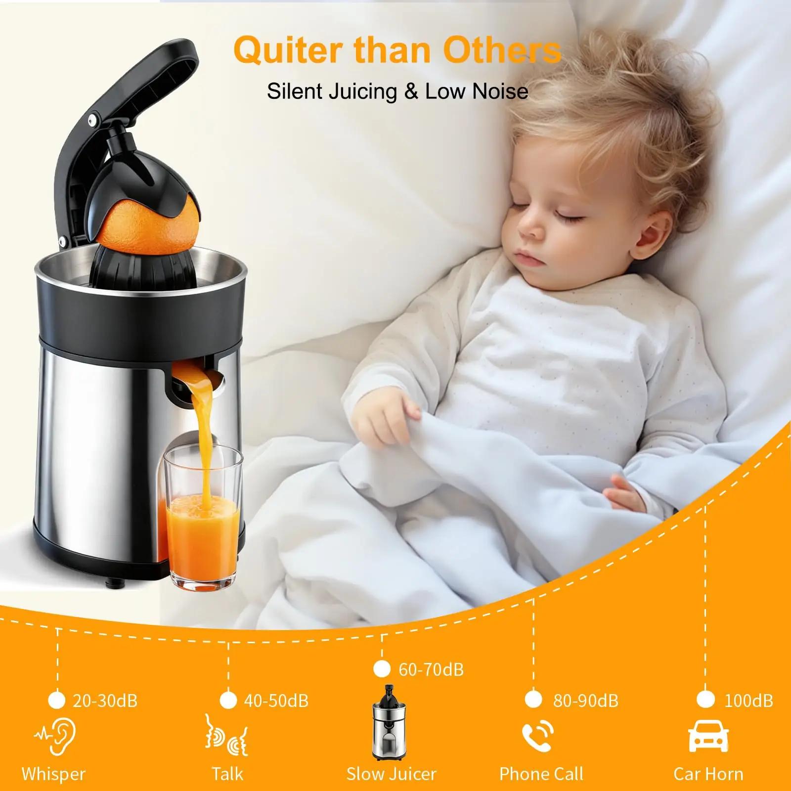 Romon elektriline tsitrusepress 85 W, roostevaba – Citrus Juicers – kasutusnäide