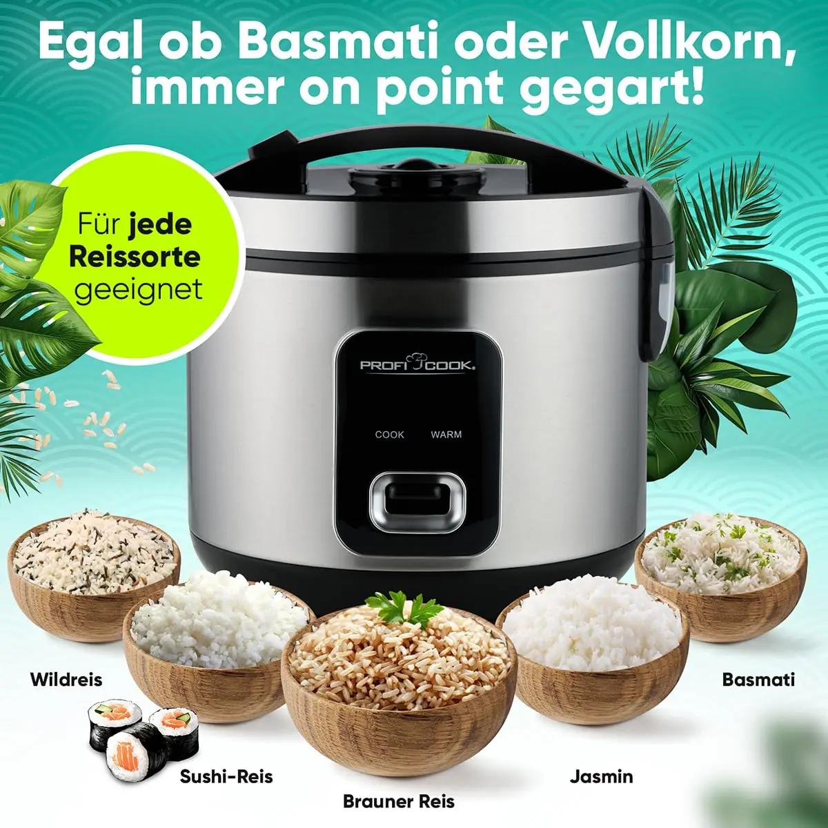Profi Cook riisikeetja PC RK 1285, inox – riisikeetjad – kasutusnäide