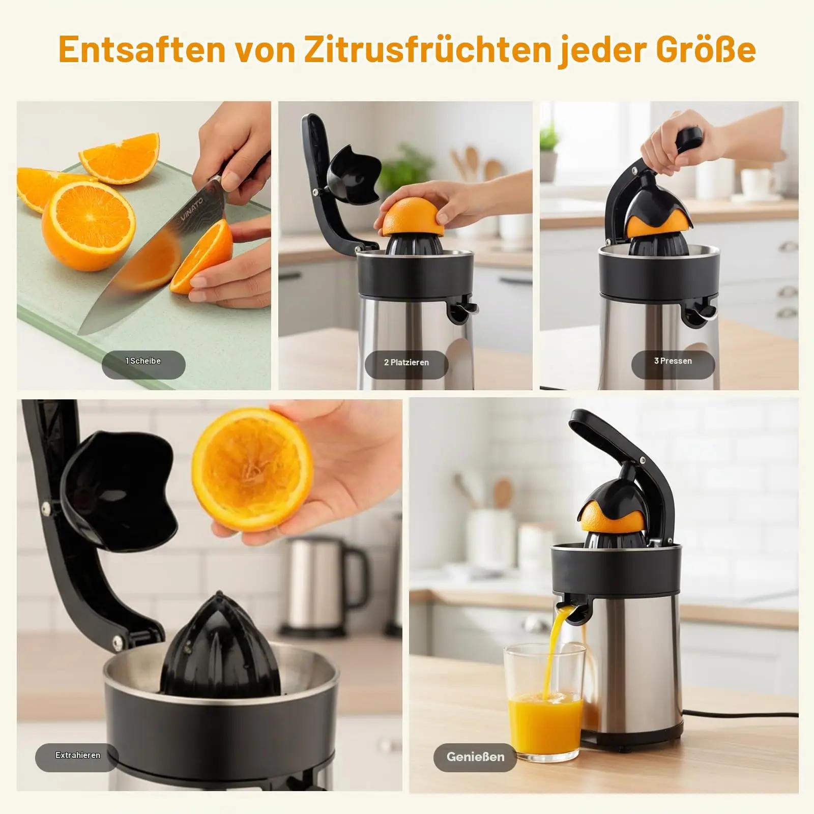 Romon elektriline tsitrusepress 85 W, roostevaba – Citrus Juicers – lisavaade