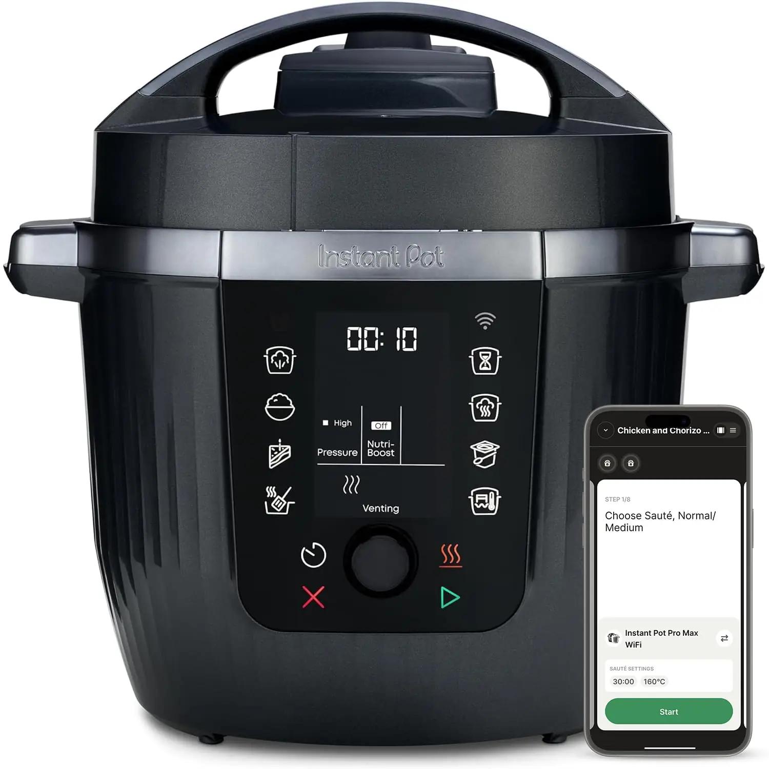 Instant Pot Pro multikeetja musta värvi eestvaates