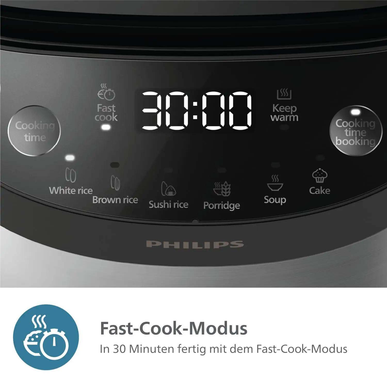PHILIPS riisikeetja HD3093/80, 0,85 L, must – riisikeetjad – lisavaade