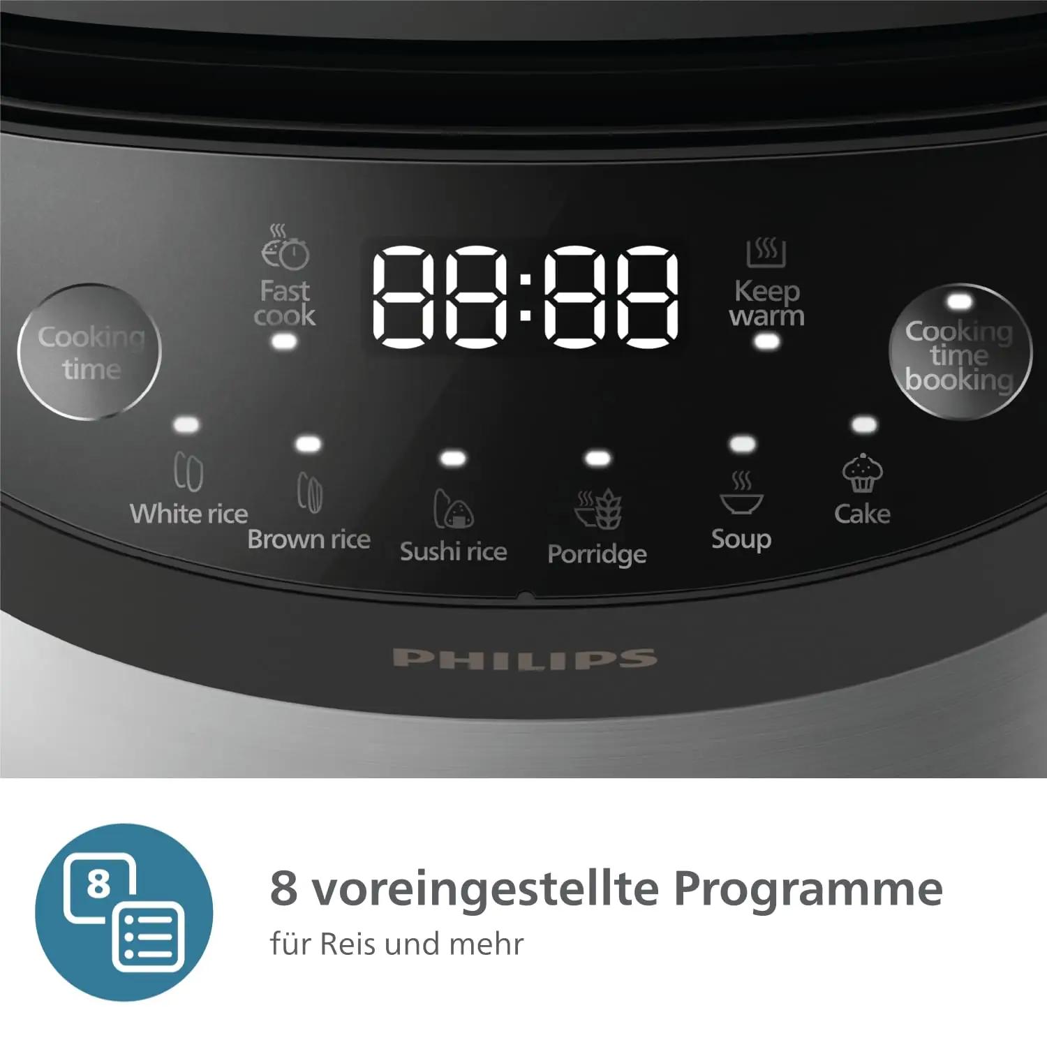 PHILIPS riisikeetja HD3093/80, 0,85 L, must – riisikeetjad – pakend ja tarvikud
