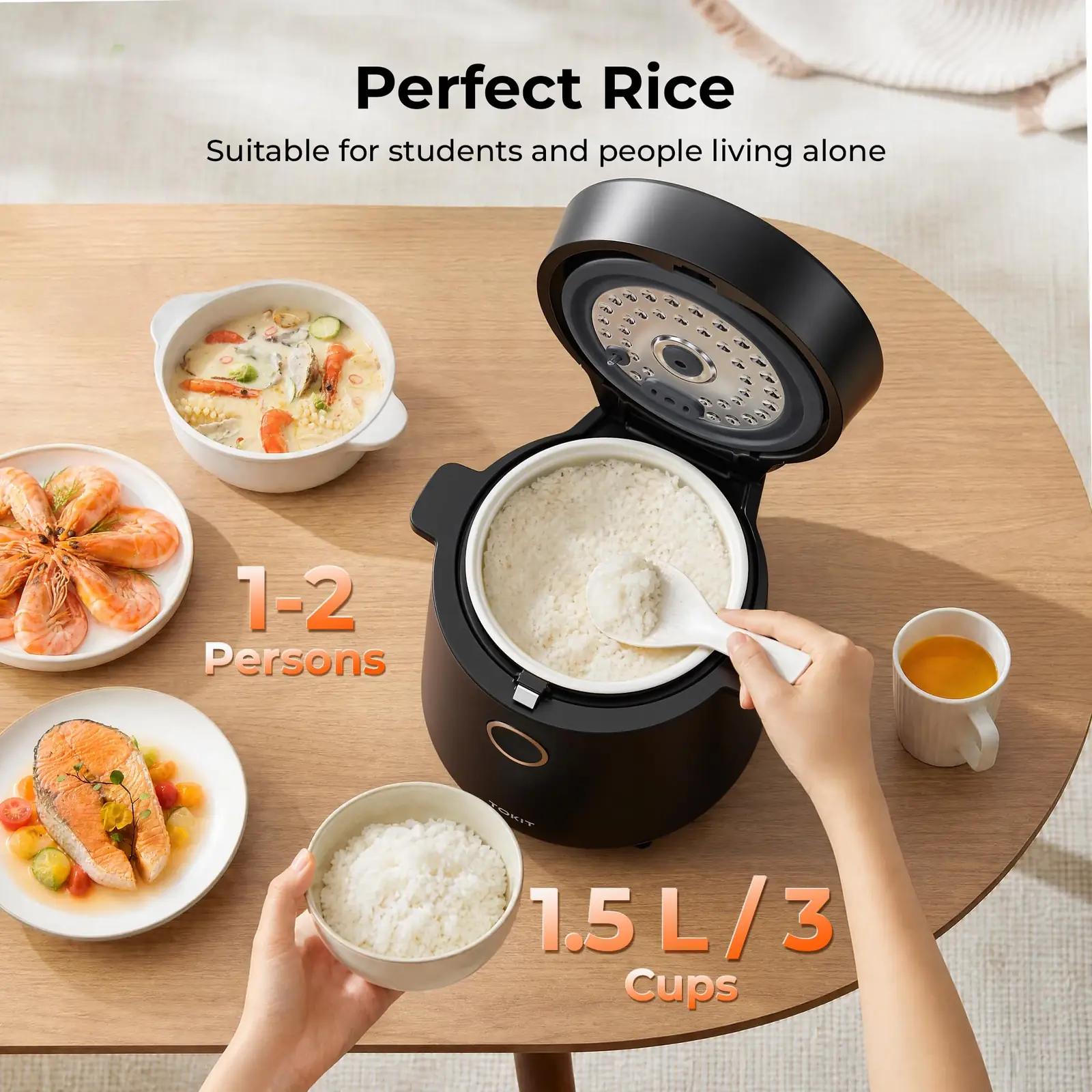 TOKIT riisikeetja 1,5 l must TK-RICECOOKER-EU – riisikeetjad – pakend ja tarvikud