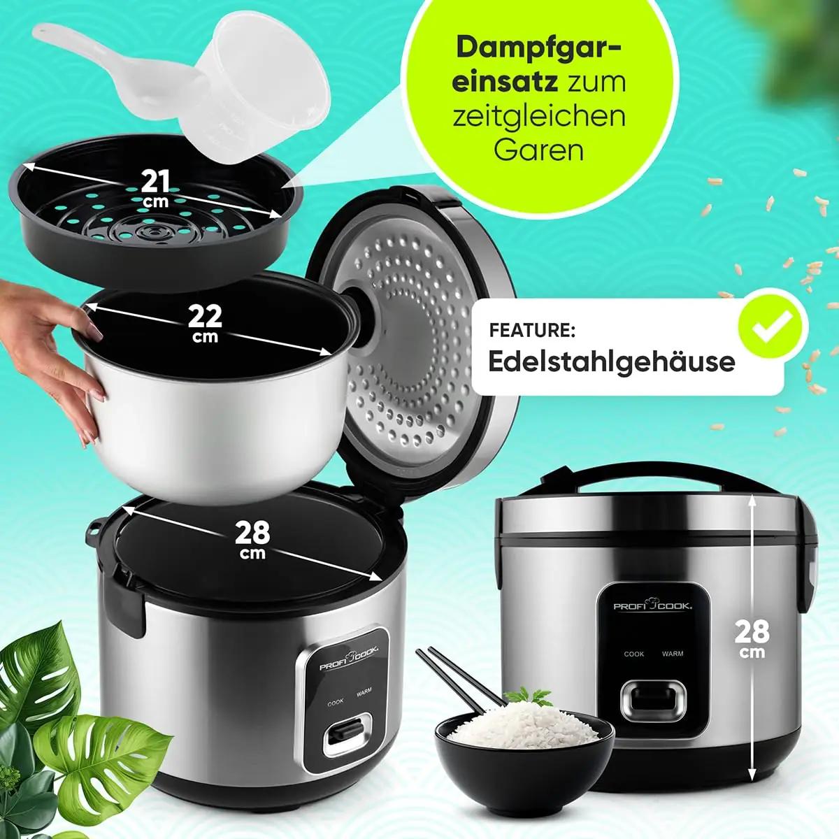 Profi Cook riisikeetja PC RK 1285, inox – riisikeetjad – pilt 7