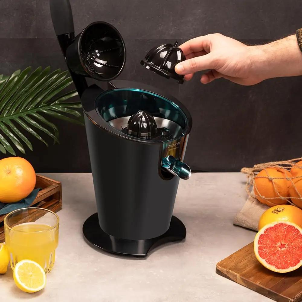 Cecotec tsitrusepress 1000 W, roostevabast terasest filter – pakend ja tarvikud