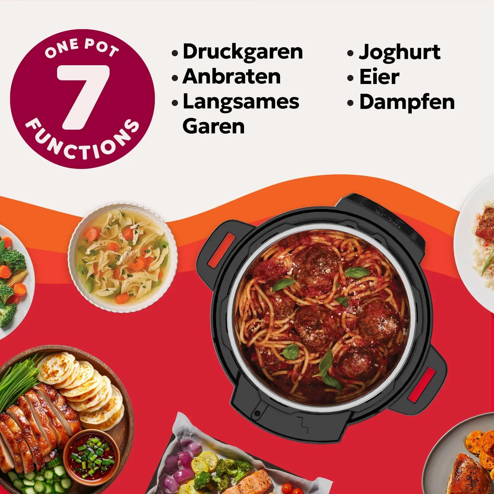 Instant Pot multikeetja XL 7.1 L 7-in-1, must – 140-0019-01-EU – pilt 7