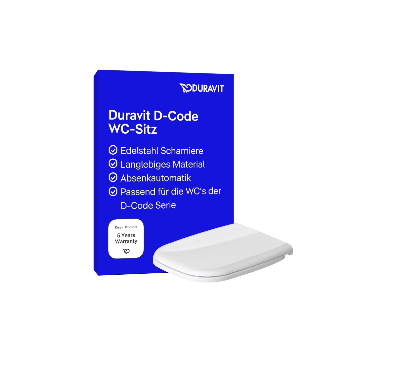 Duravit D-Code prill-laud kaanega, valge