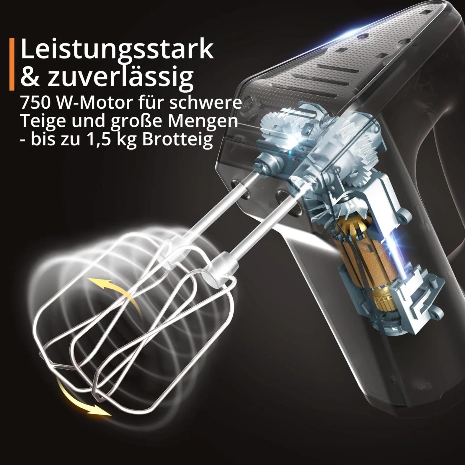 Krups 3Mix 9000 käsimikser GN9101, 750 W, turbo ja pulss – pakend ja tarvikud