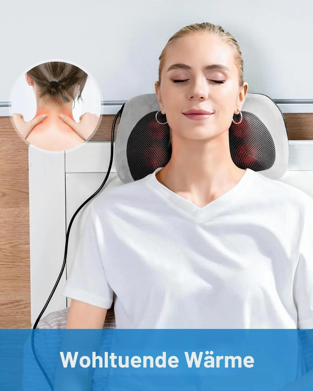 RENPHO shiatsu massaažipadi soojusega, puldiga, seljale ja kaelale – pakend ja tarvikud