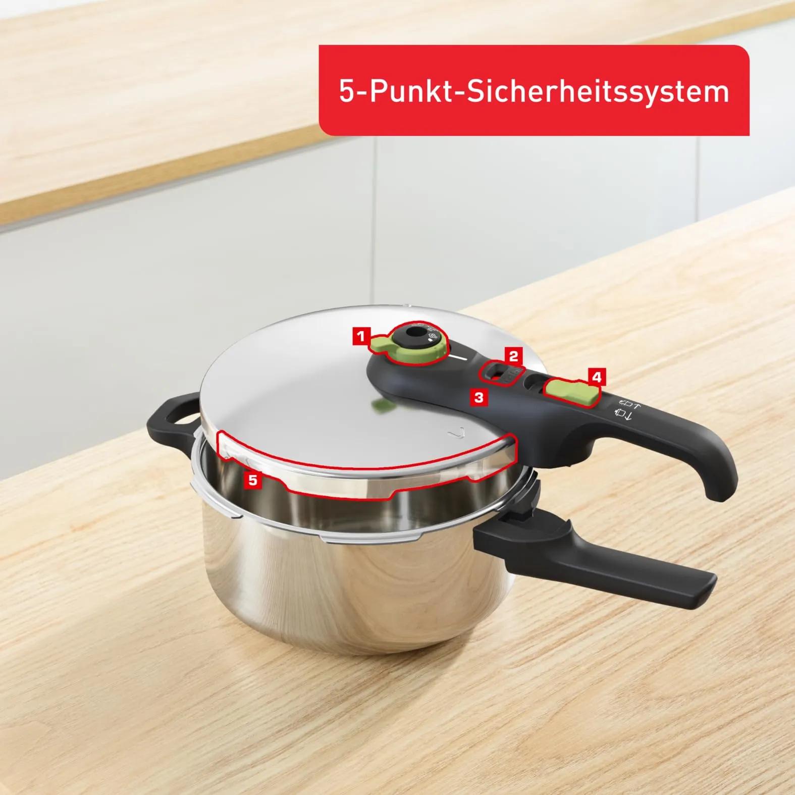 Tefal Secure Trendy kiirkeedupott 4 l, roostevaba teras, induktsioon – kasutusnäide