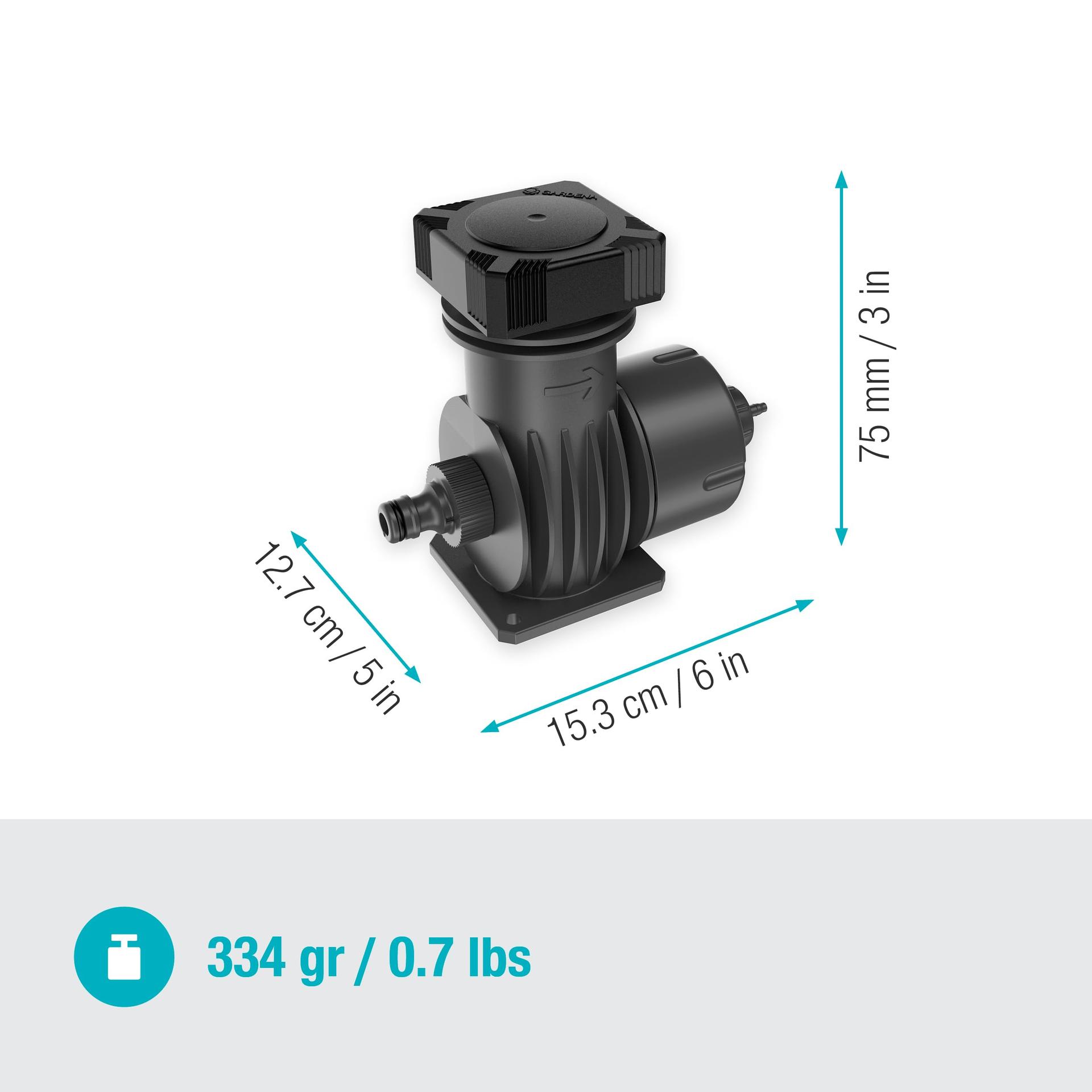 Gardena Micro-Drip-System baasseade 2000 surveregulaatori ja veefiltriga (13310-20) – kasutusnäide