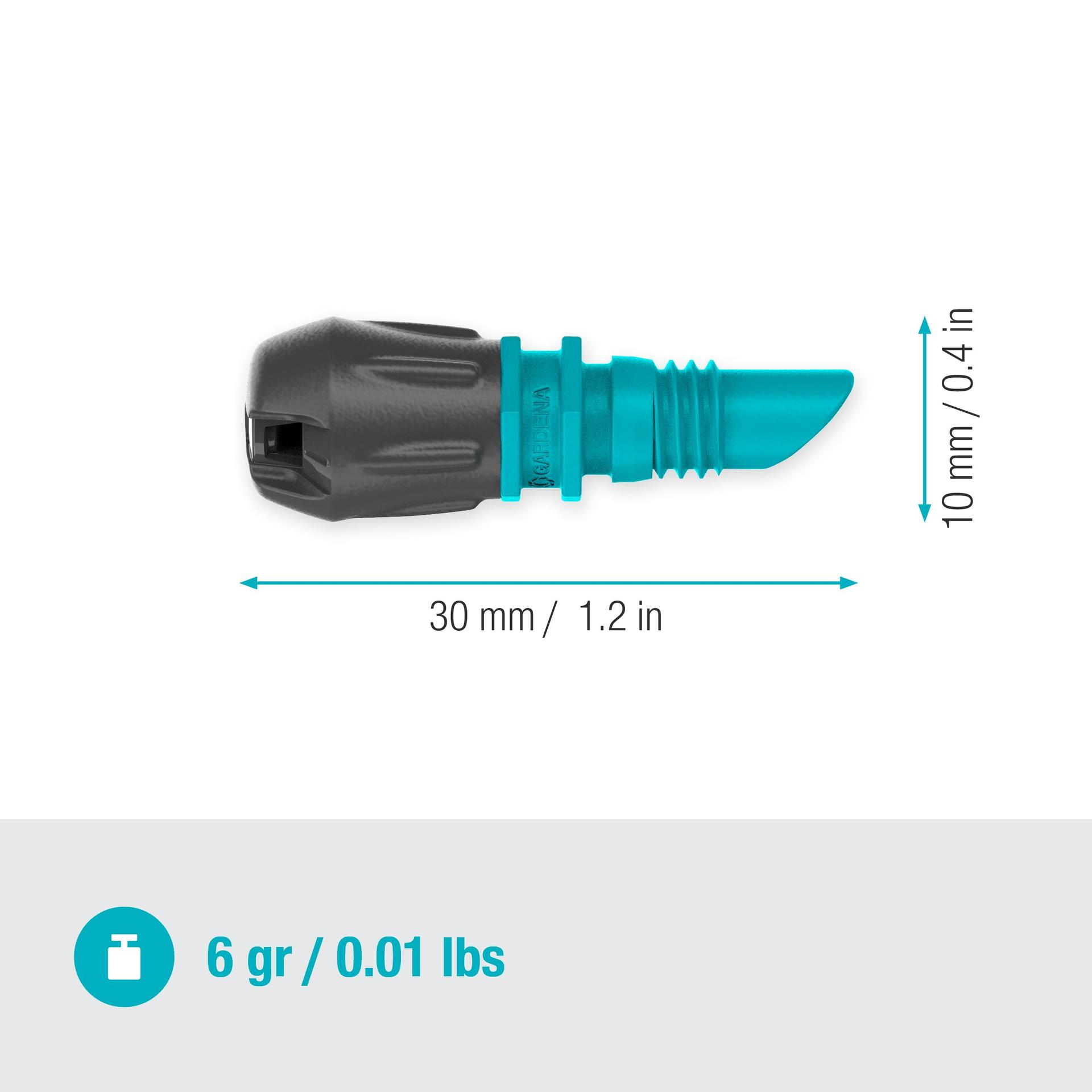 Gardena Micro-Drip otsapihusti kitsastele aladele kuni 0,6 × 2,75 m (13318-20) – kasutusnäide