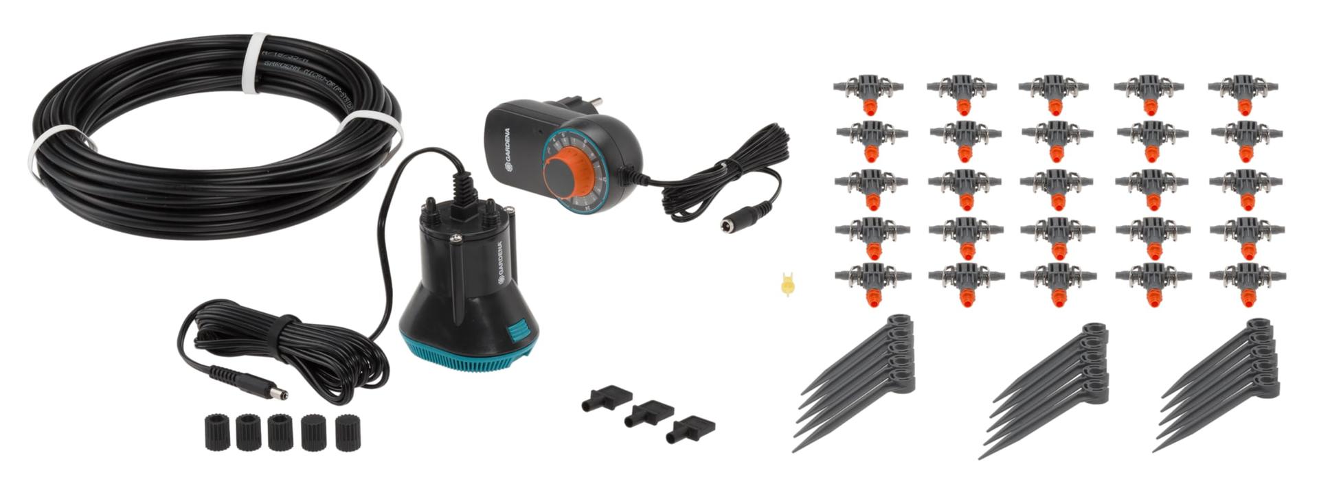 Gardena täisautomaatne rõdukastide kastmiskomplekt, kuni 6 m, 13 programmi (1407-20)