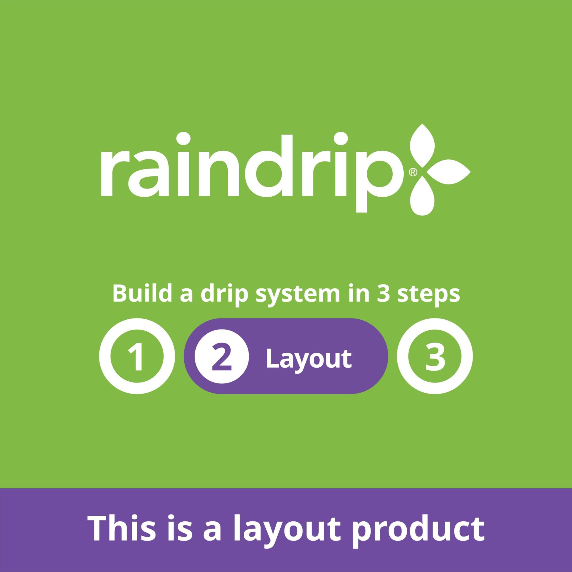 Raindrip mikrotilkkastmise voolik 6 mm (1/4”), must polümeer, 300 m – pakend ja tarvikud