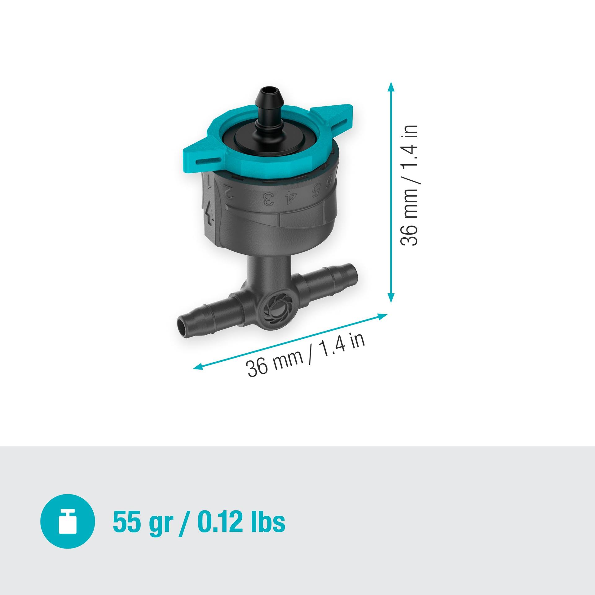 Gardena Micro-Drip reguleeritav reatilguti 1-8 l/h, rõhureguleeriv (13314-20) – kasutusnäide