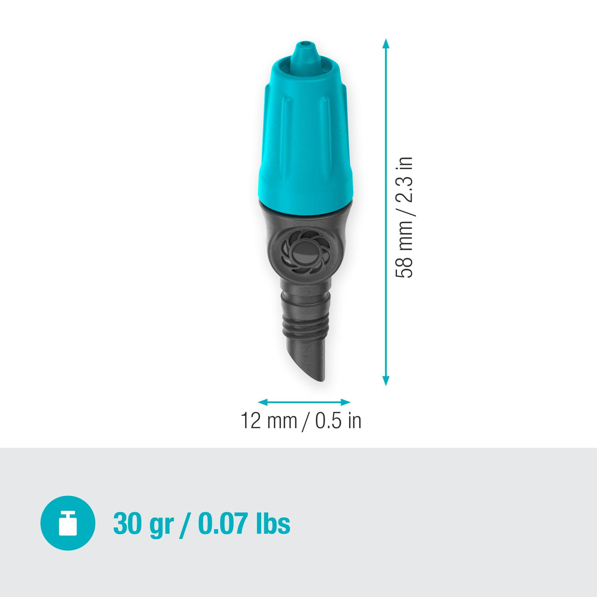 Gardena Micro-Drip reguleeritav lõpptilguti 0–15 l/h, 10 tk (13305-20) – kasutusnäide