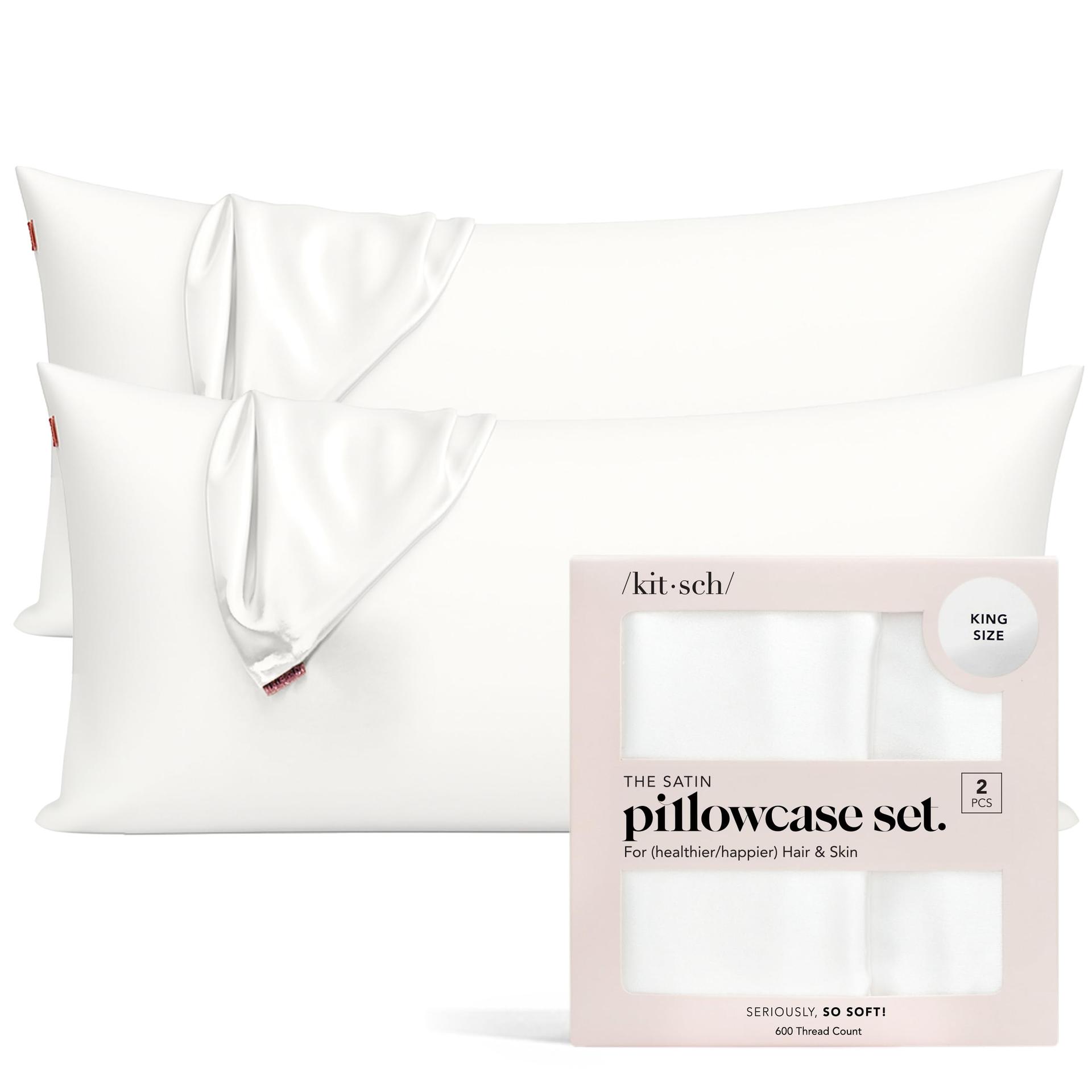 Kasutatud Kitsch satiin padjakate 100% polüester, King 2-pack
