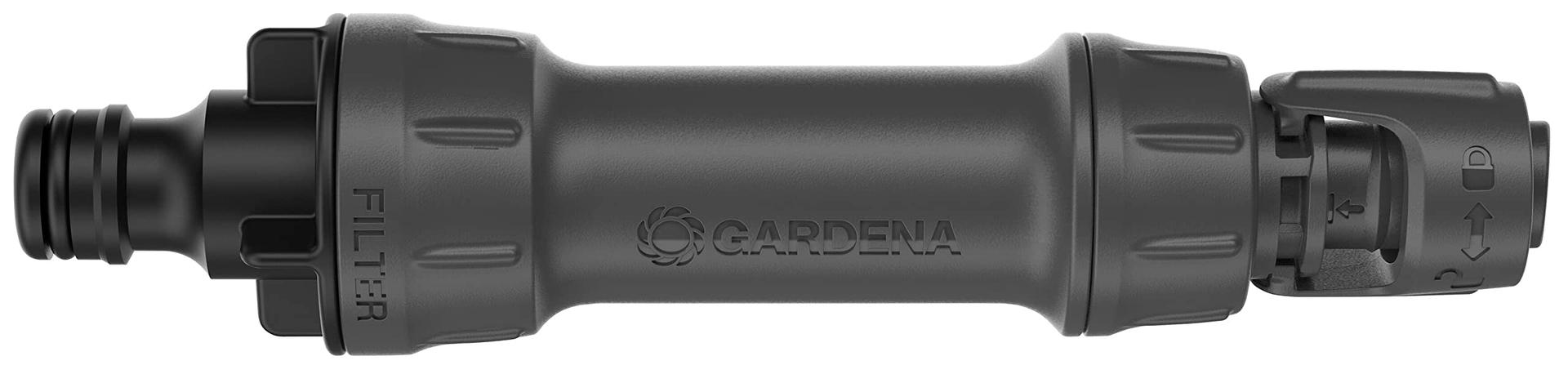 Gardena Micro-Drip-System baasseade 1000, surveregulaator ja veefilter (13333-20) – pakend ja tarvikud