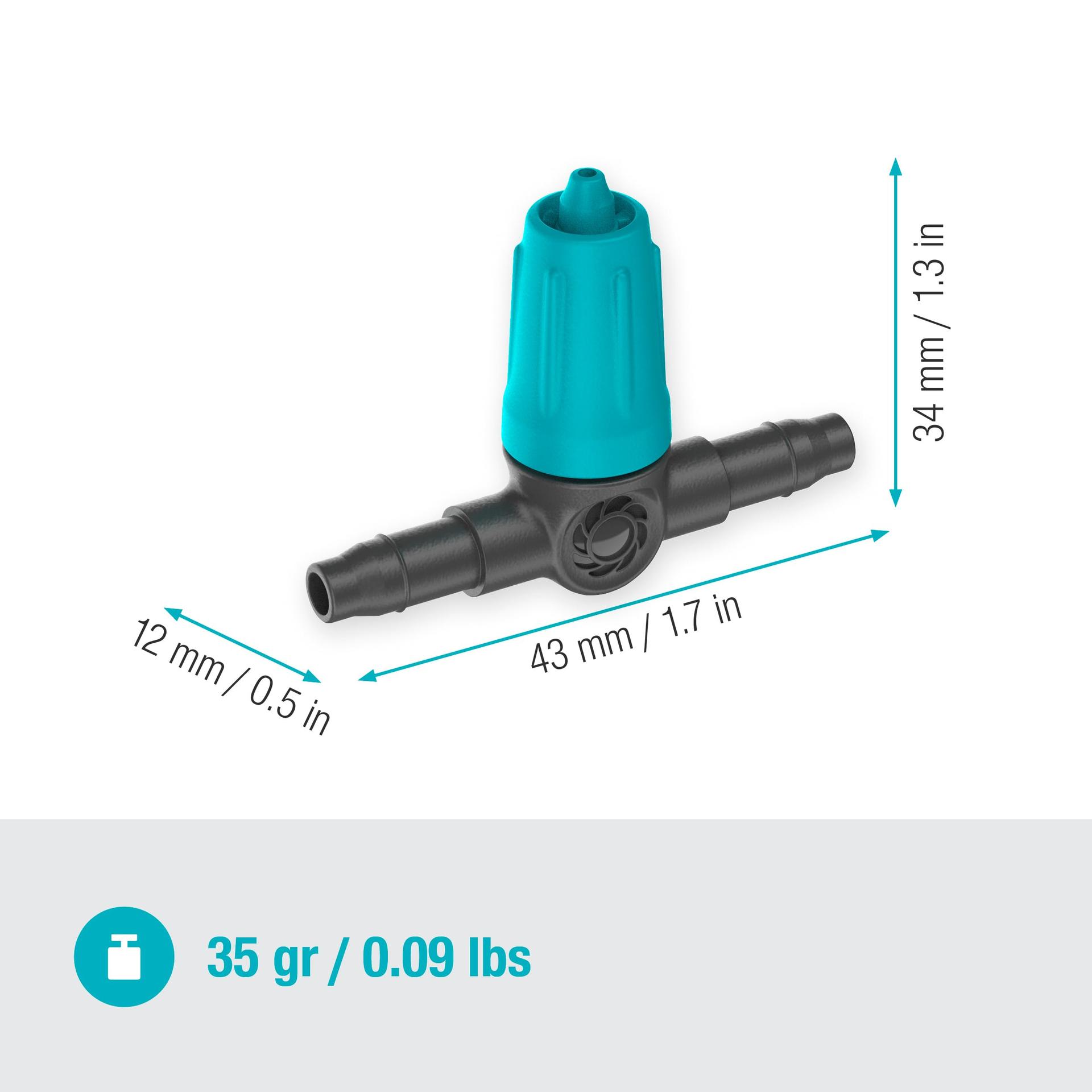 Gardena Micro-Drip-System reguleeritav reatilguti 0–15 l/h – kasutusnäide