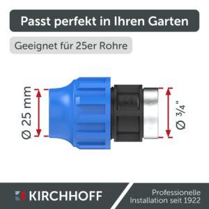 Kirchhoff üleminekuliitmik sisekeermega 25 mm x 3/4" HDPE-torule, plast
