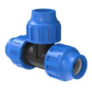 Kirchhoff T-liitmik HDPE-torule 25 mm, plastik, must