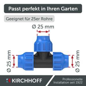 Kirchhoff T-liitmik HDPE-torule 25 mm, plastik, must