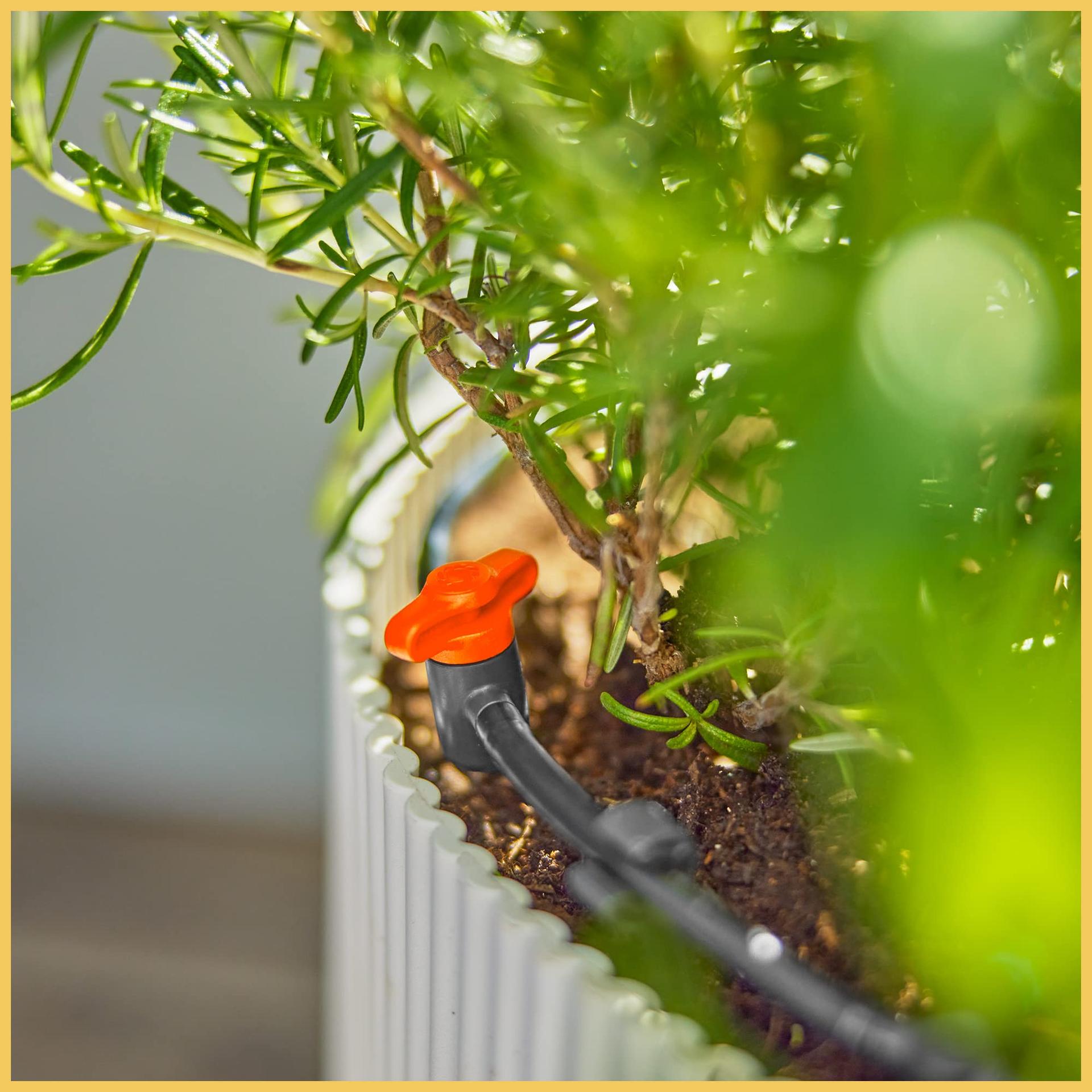 Gardena Micro-Drip-System tilkkastmise komplekt rõdule, 15 taimele – kasutusnäide