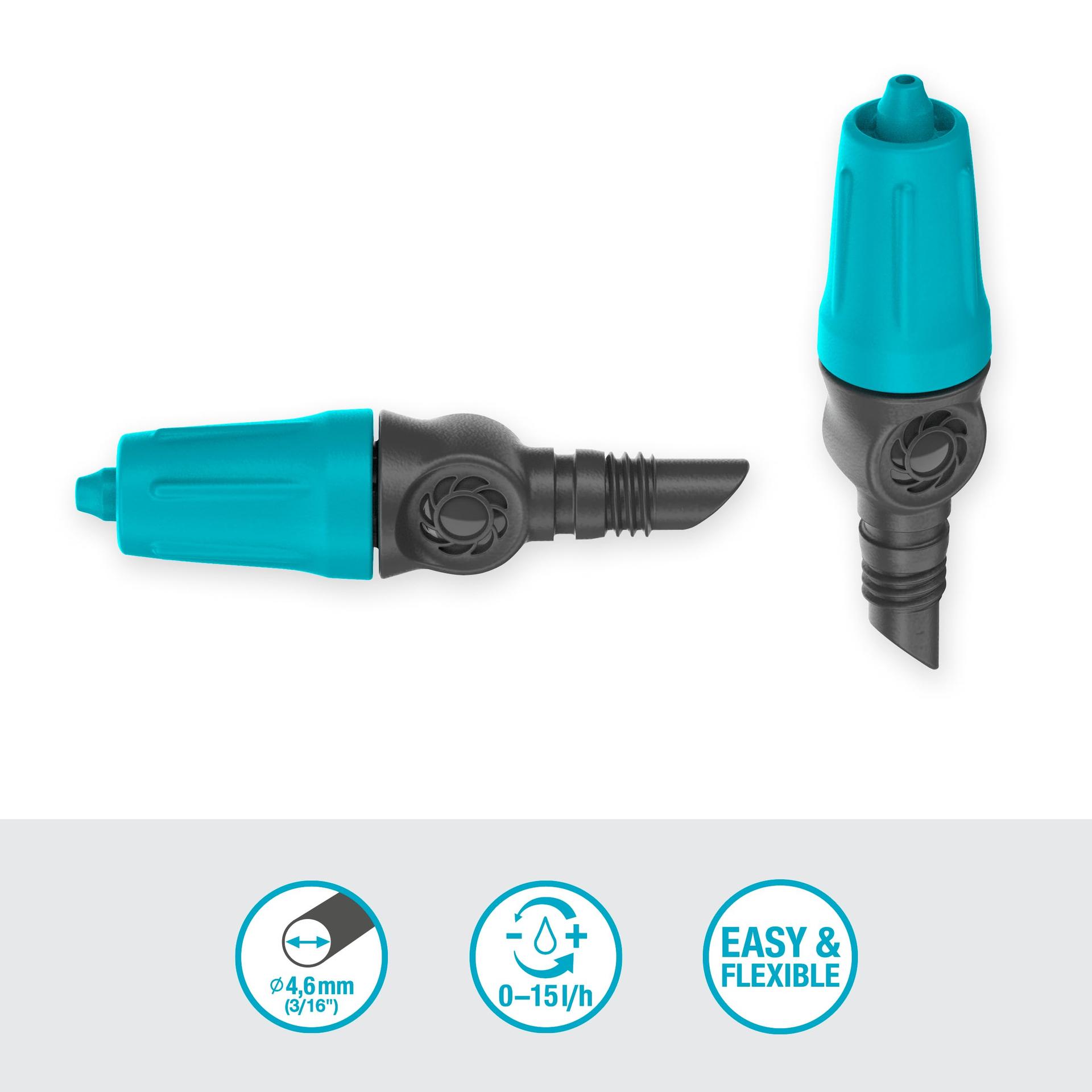 Gardena Micro-Drip reguleeritav lõpptilguti 0–15 l/h, 10 tk (13305-20) – detailne vaade