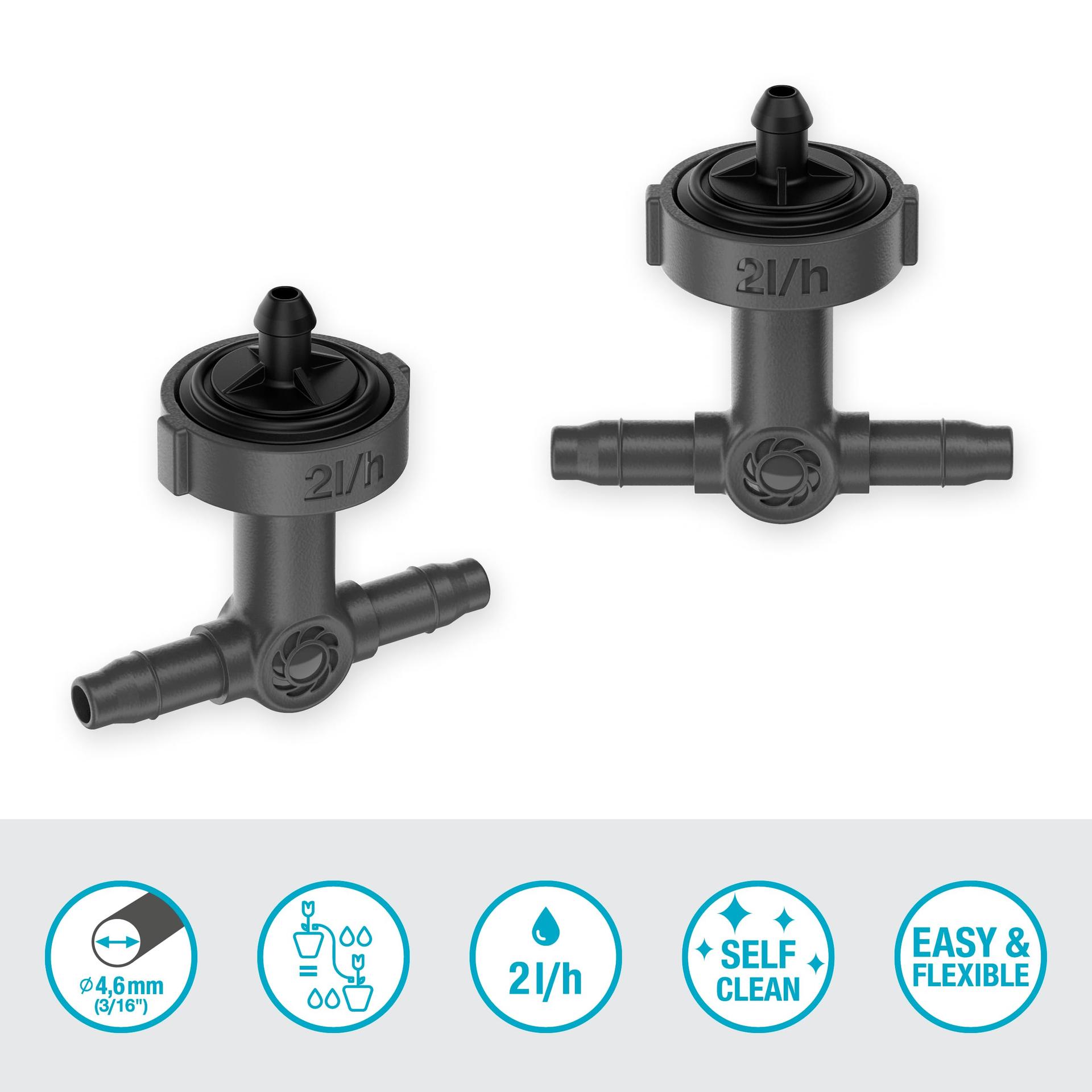 Gardena Micro-Drip-System reatilguti 13312-20, rõhku reguleeriv, plastist – detailne vaade