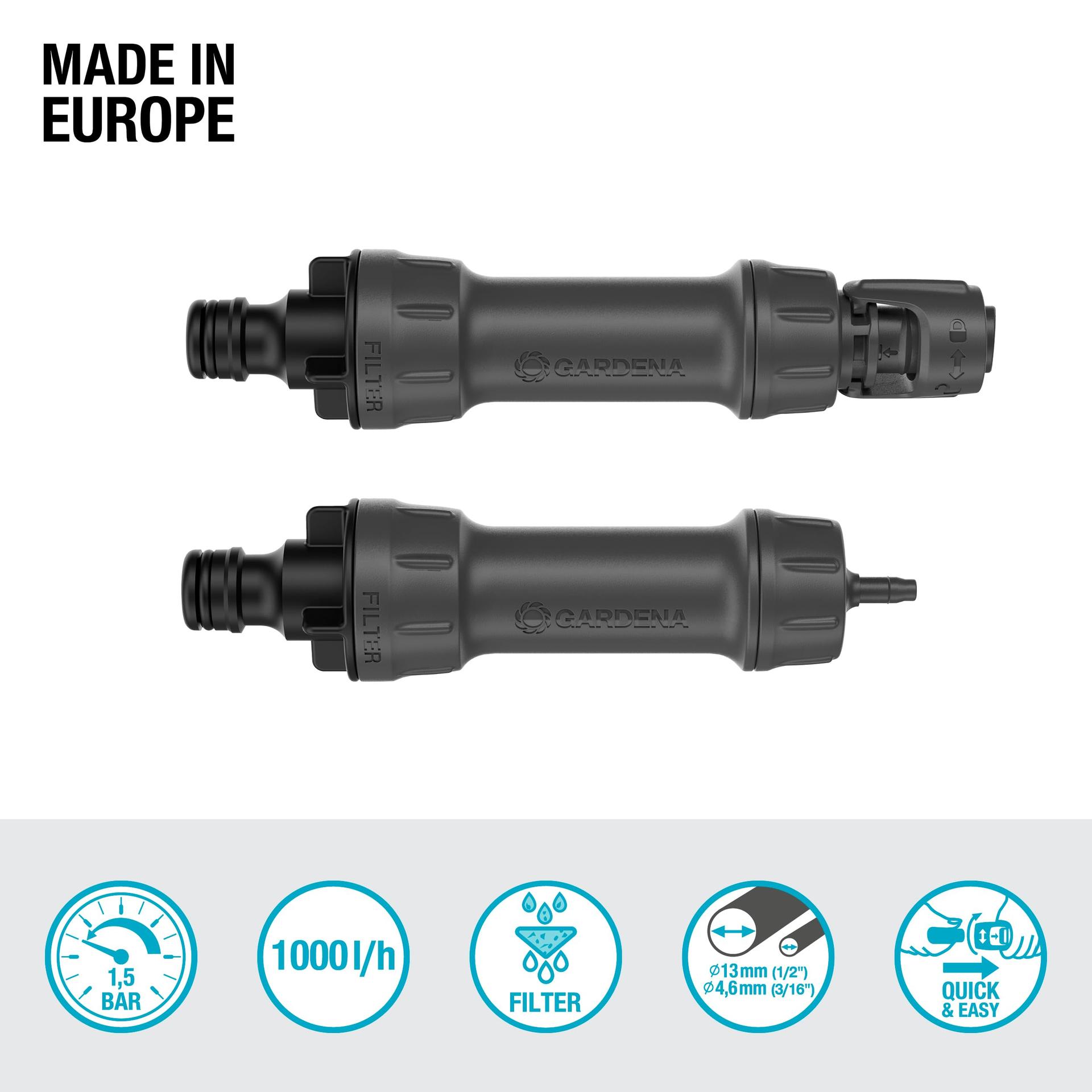 Gardena Micro-Drip-System baasseade 1000, surveregulaator ja veefilter (13333-20) – detailne vaade