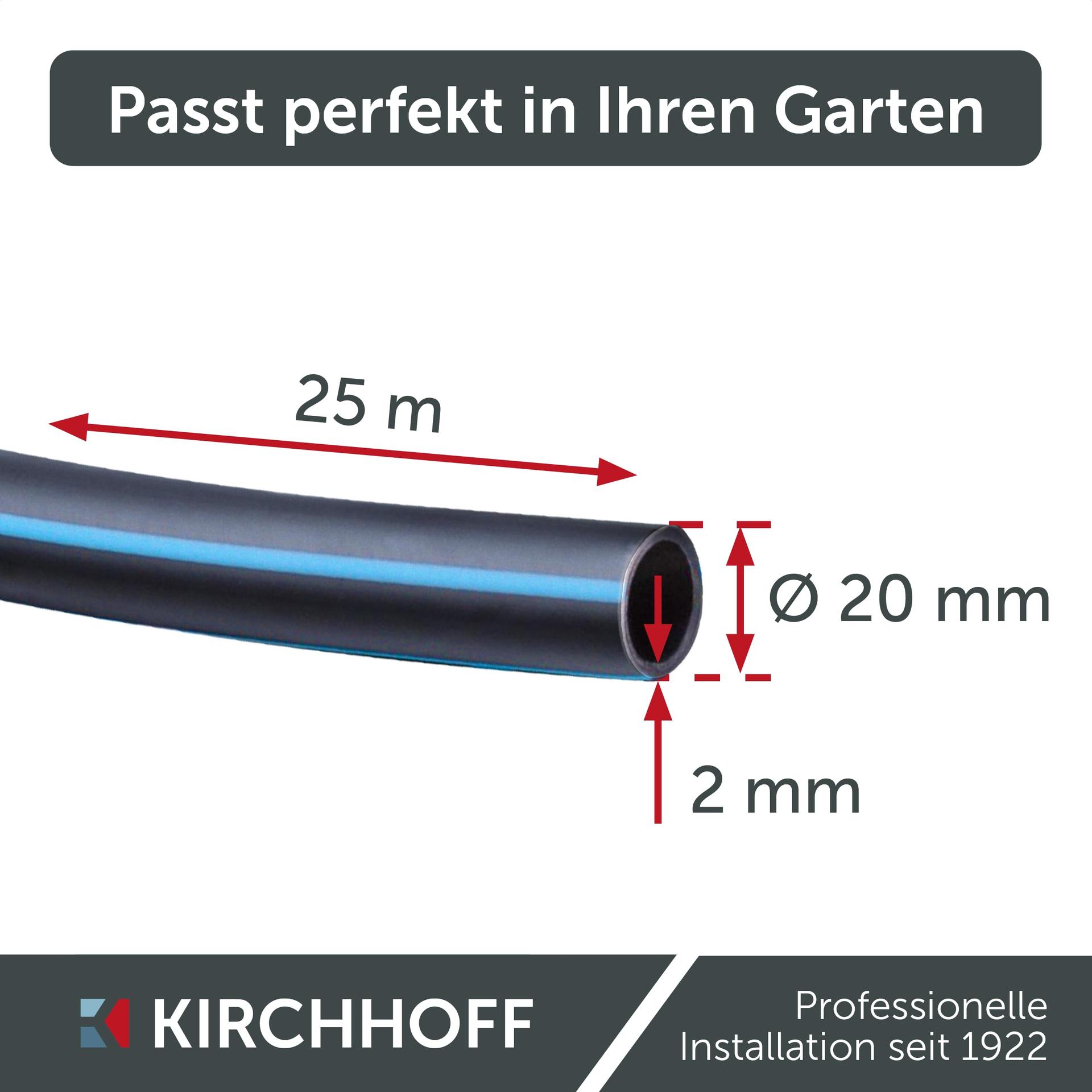 Kirchhoff HDPE veetoru kastmissüsteemile 20 mm × 25 m, must – detailne vaade
