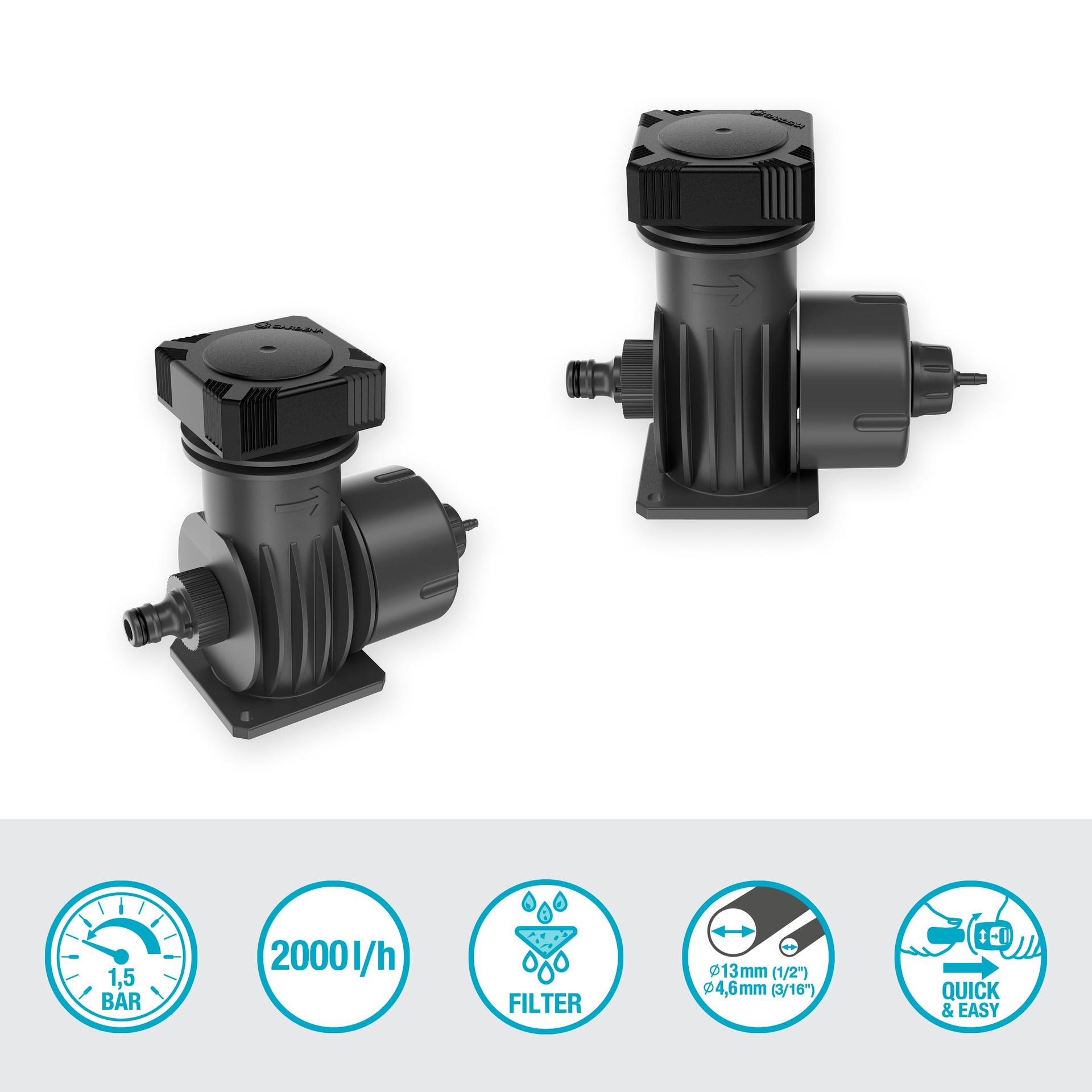 Gardena Micro-Drip-System baasseade 2000 surveregulaatori ja veefiltriga (13310-20) – detailne vaade
