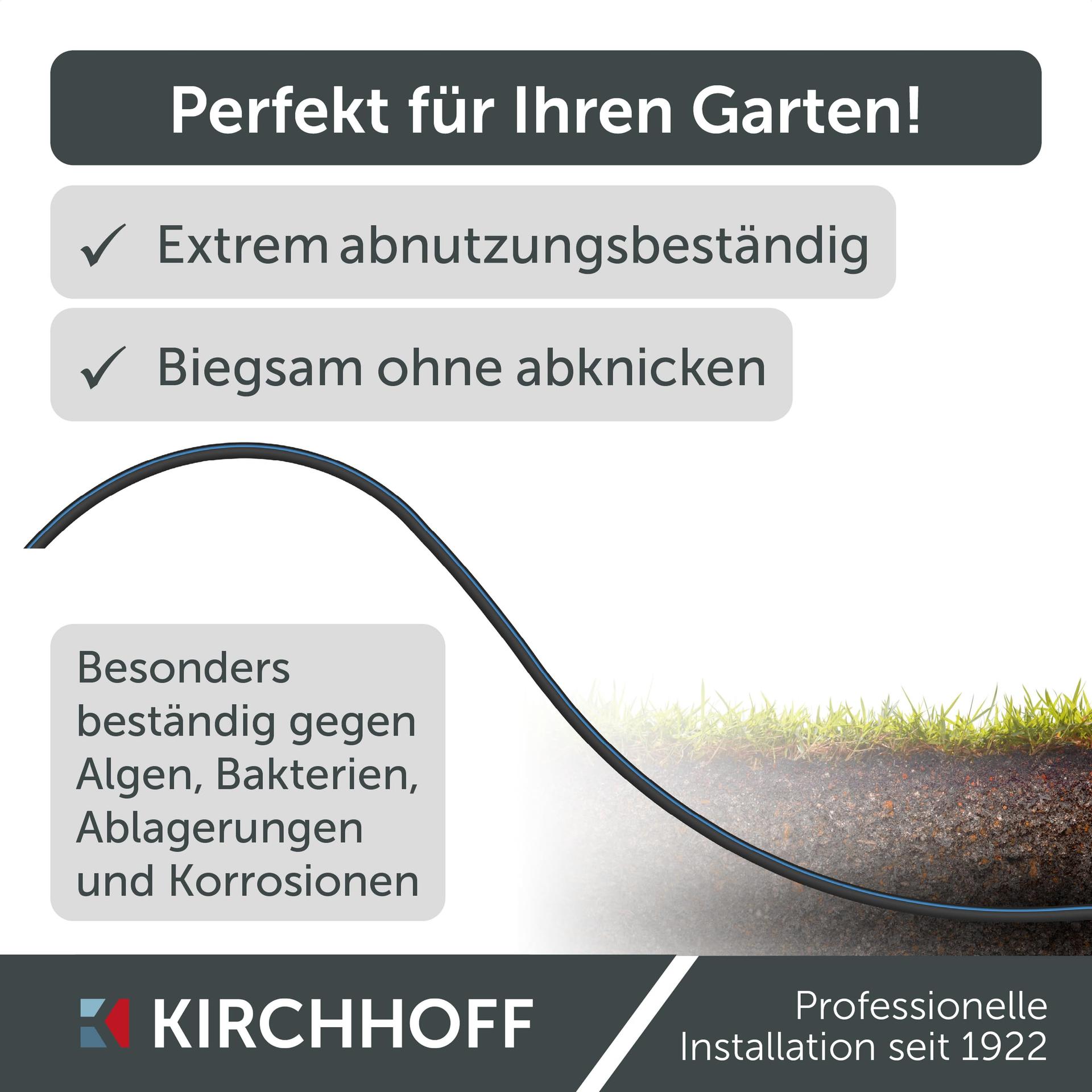 Kirchhoff HDPE veetoru kastmissüsteemile 25 mm x 50 m, must – detailne vaade