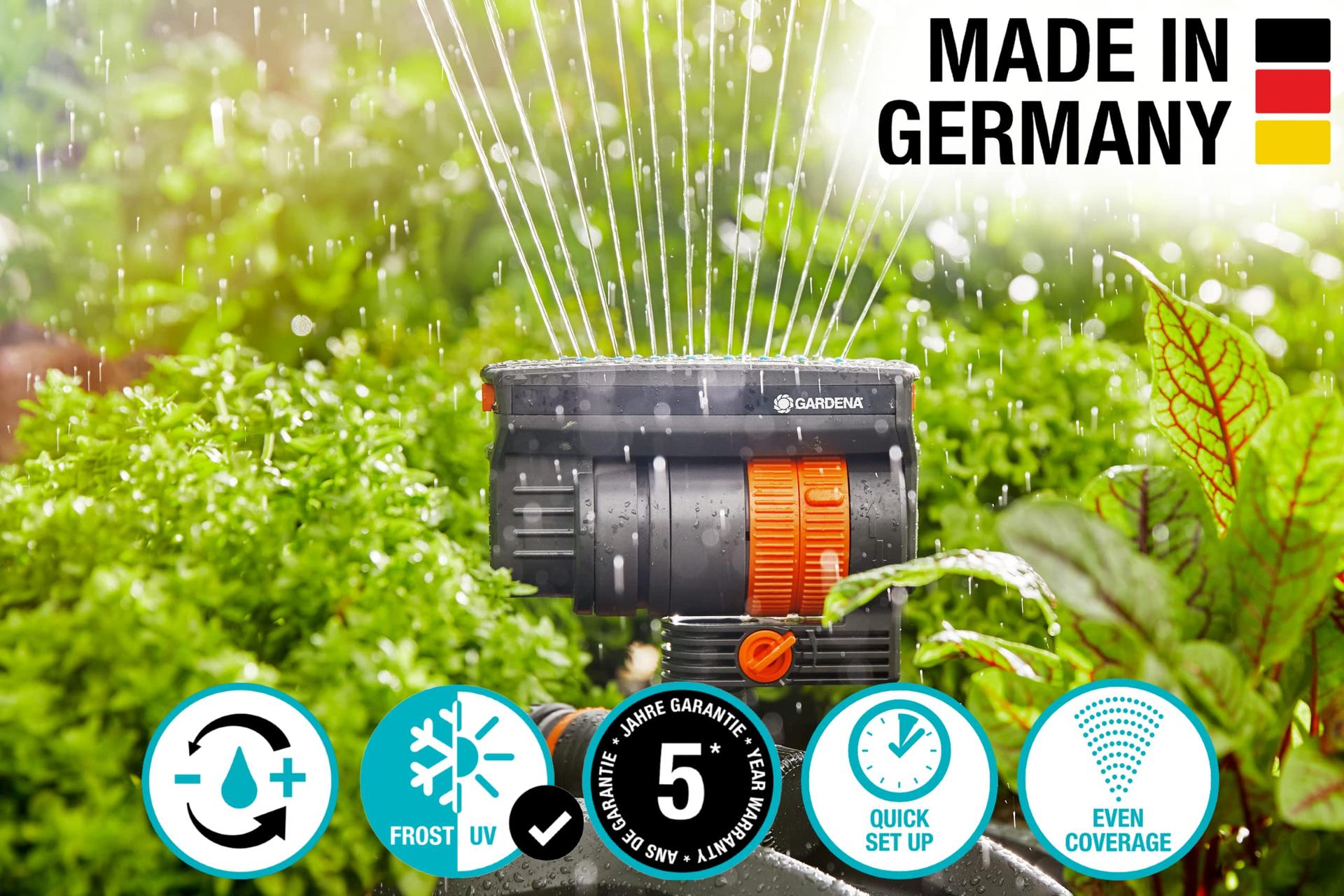 Gardena ZoomMaxx reguleeritav muruvihmuti raskusalusega, kuni 2300 m²